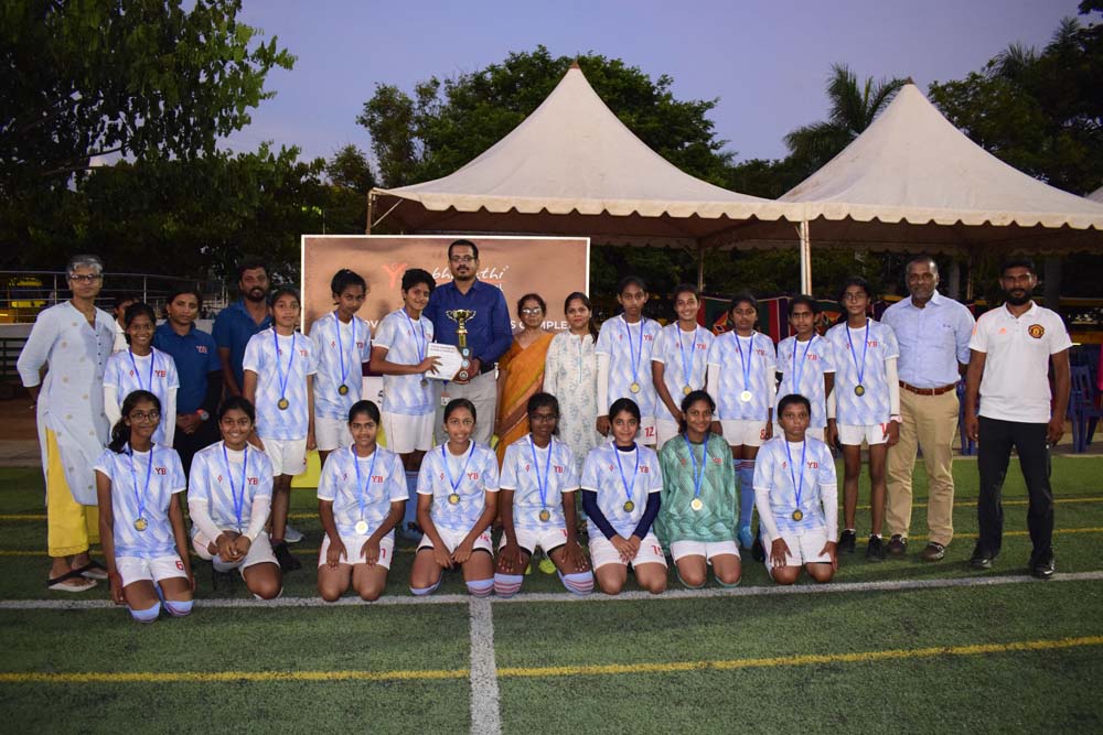 Yuvabharathi Public School runners-up in the under 14 girls category | Yuvabharathi Public School 