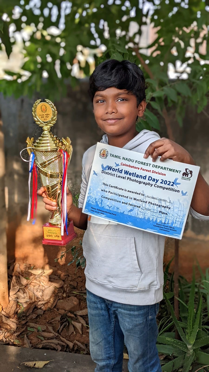 S. Mithran Shvram , Grade 5, YBPS  | District Level Winner in Photography