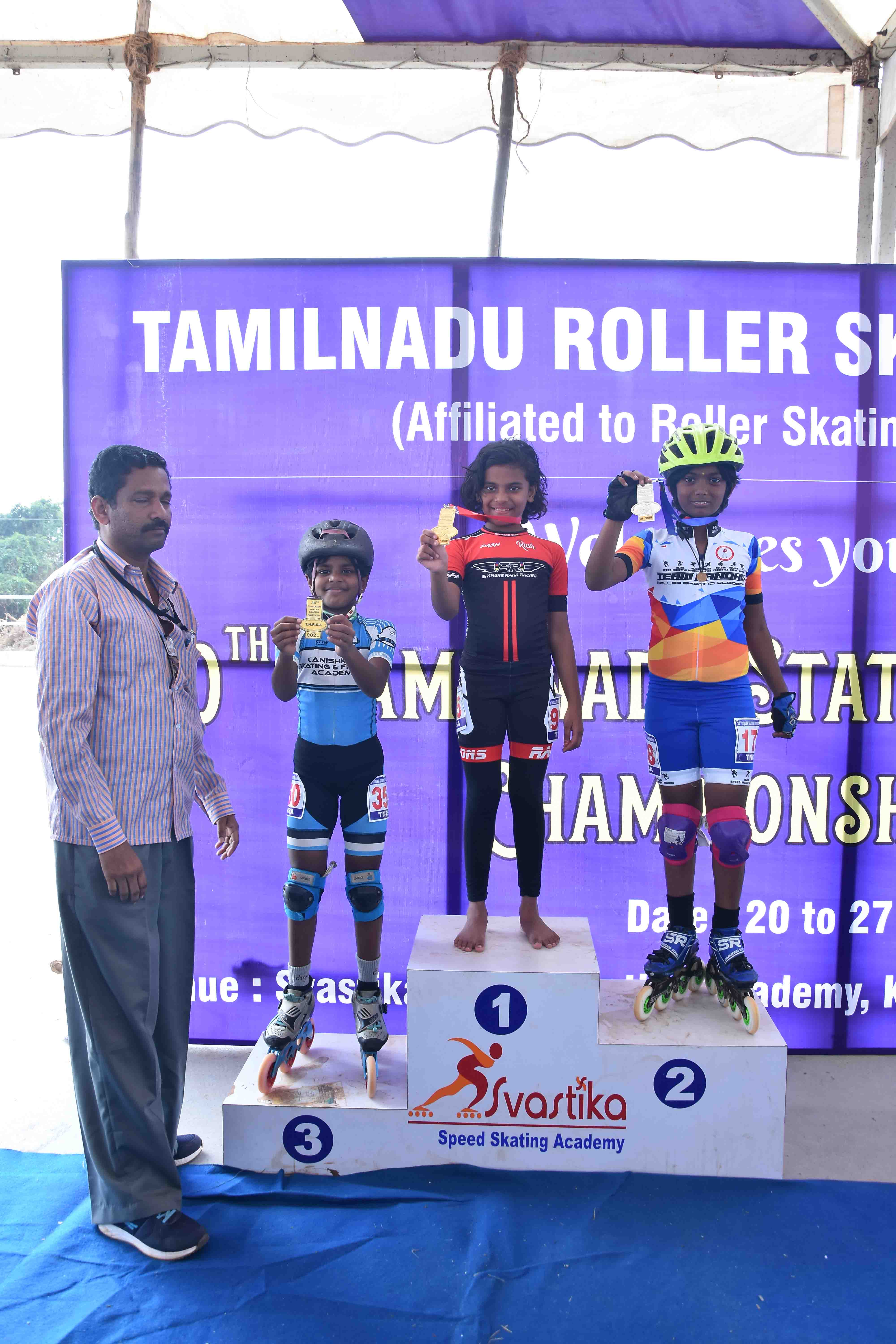 Sasmita S. D.- Silver and Bronze Medal Winner, YBPS | 30th Tamilnadu Roller Skating Championship