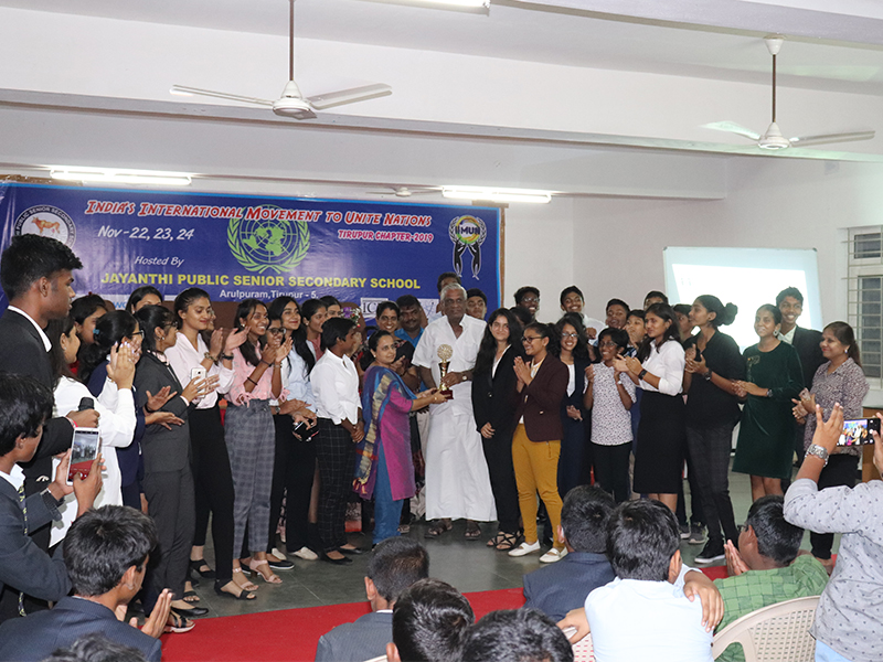 Best School Delegation Award - IIMUN TIRUPUR | Yuvabharathi Public School
