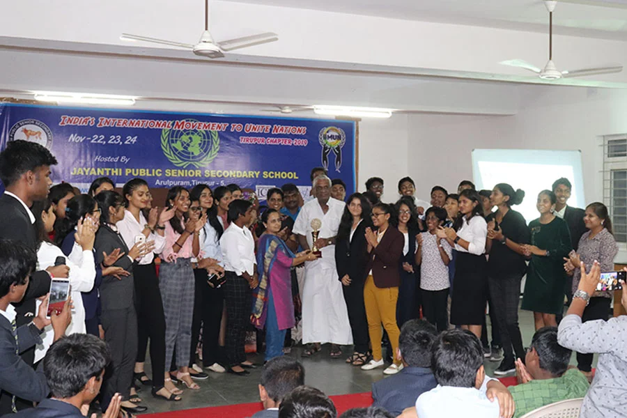Best School Delegation Award - IIMUN TIRUPUR | Yuvabharathi Public School
