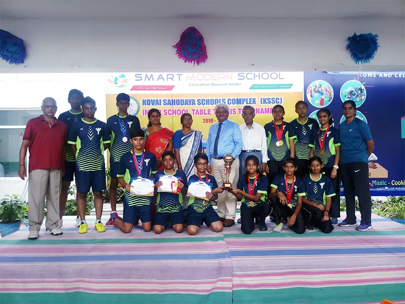 CBSE School in Coimbatore | Interschool Table Tennis Tournament 2019