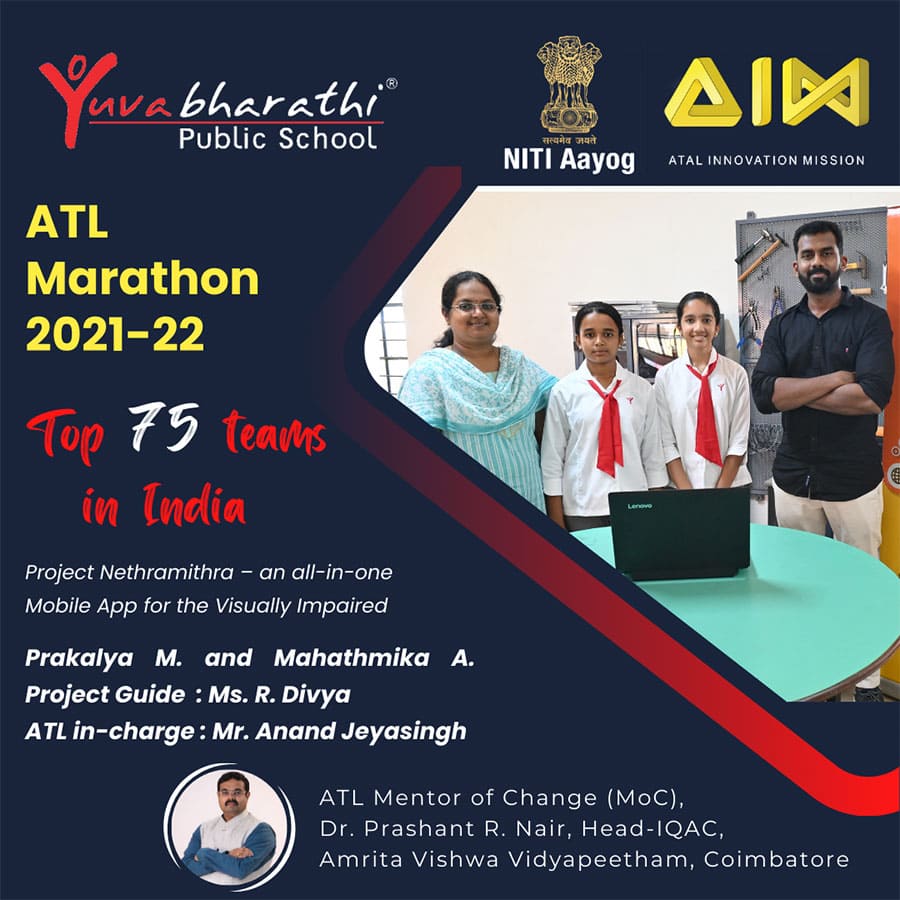 YBPS in Top 75 teams of ATL Marathon | CBSE School - Yuvabharathi Public School
